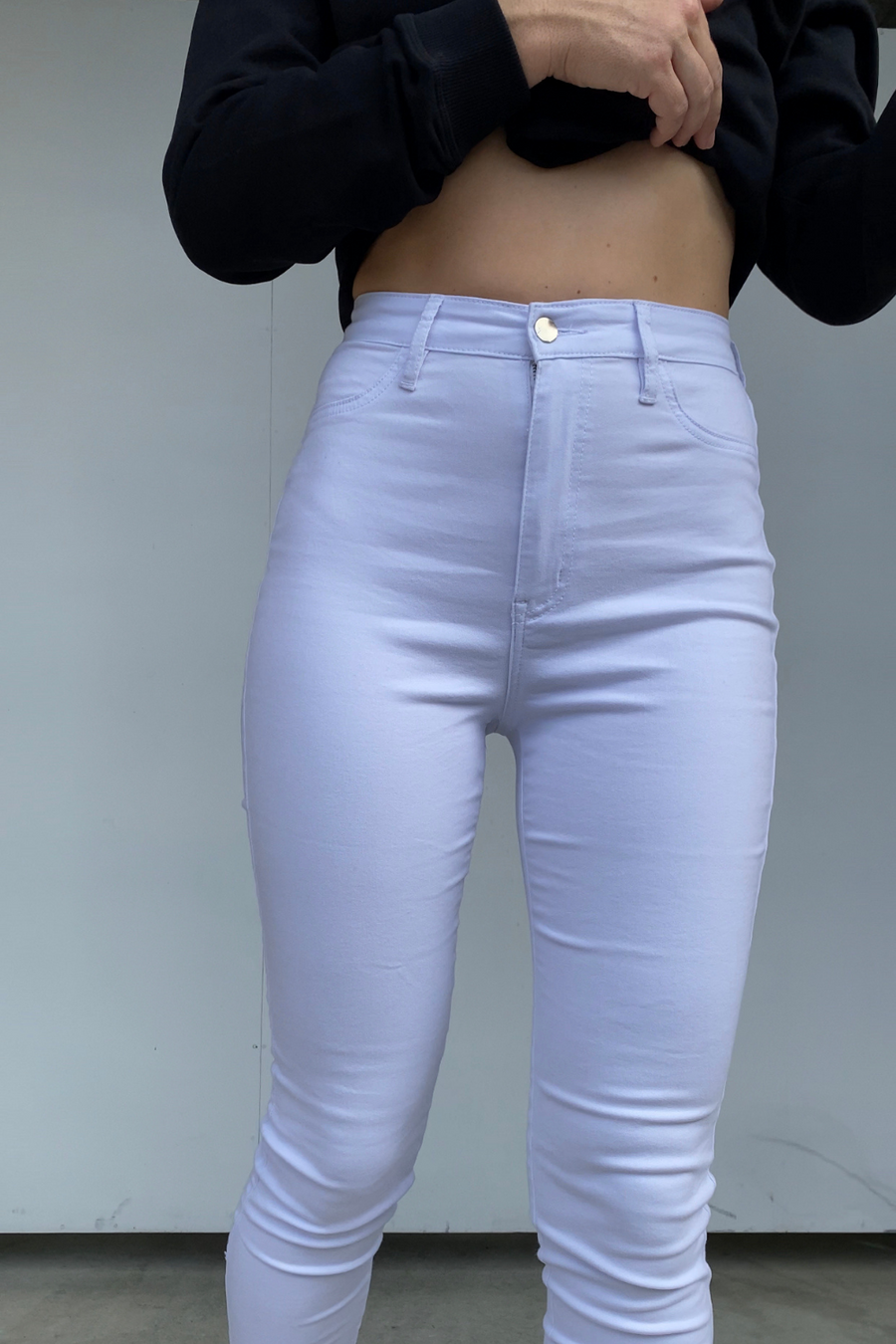 Crisp White Jeans - Her Crew